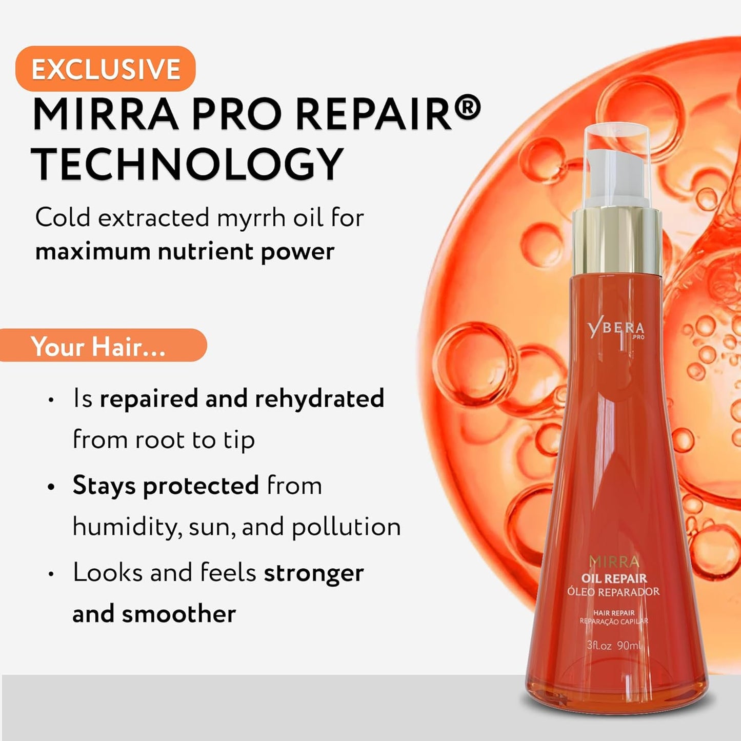 Ybera Mirra Oil Repair - Aceite de primera calidad para cabello sec...