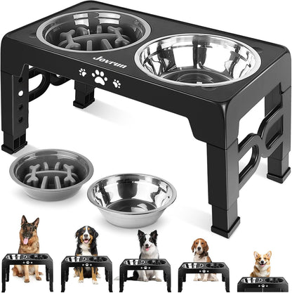 Jovrun Cuencos Elevados para Perros, Comedero para Perros con Plato...