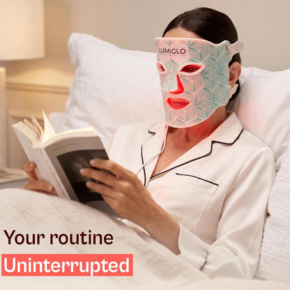 Lumiglo París - Máscara facial de terapia de luz LED, luz roja, dis...