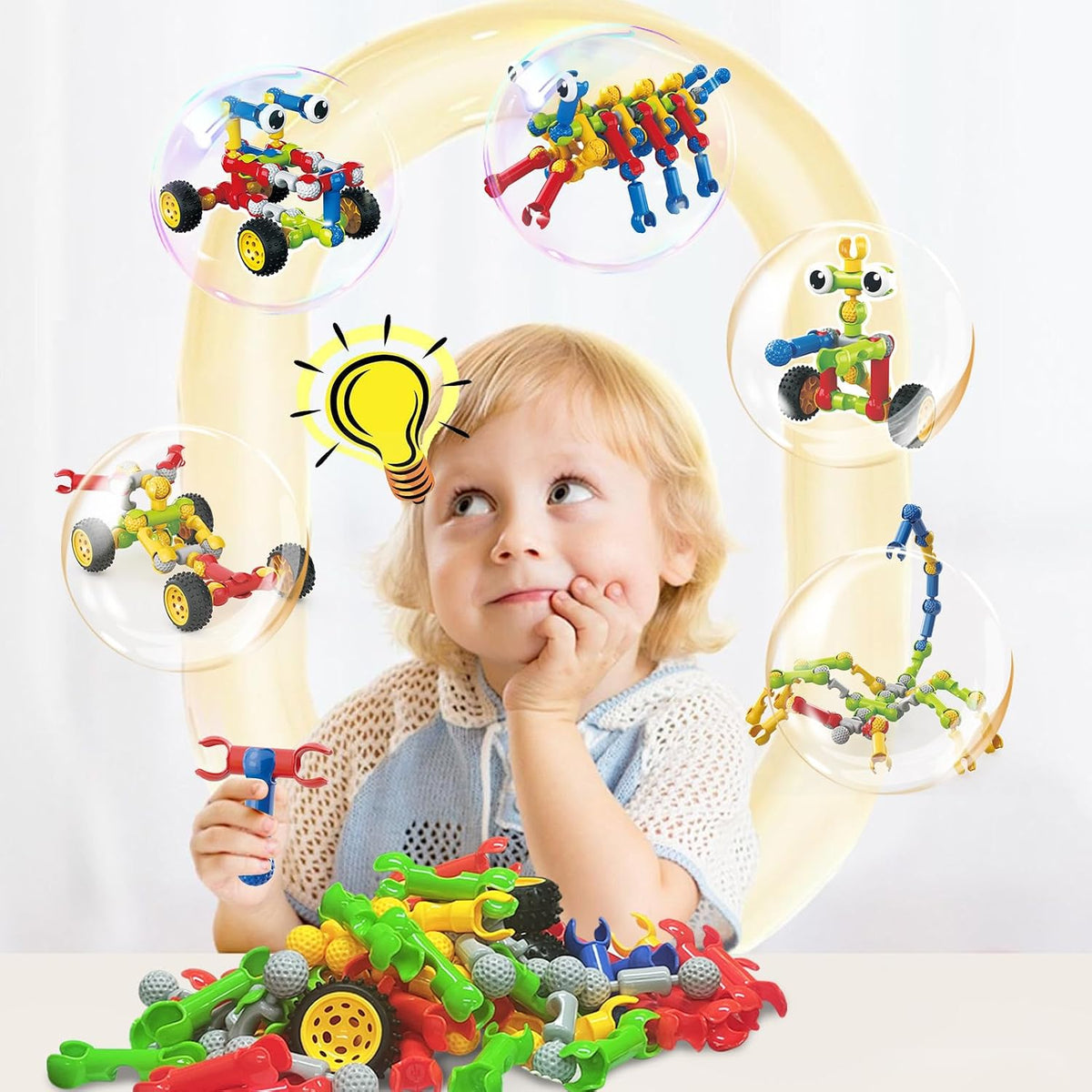 Huaker Juguetes de construcción STEM para niños y niñas de 3, 4, 5,...