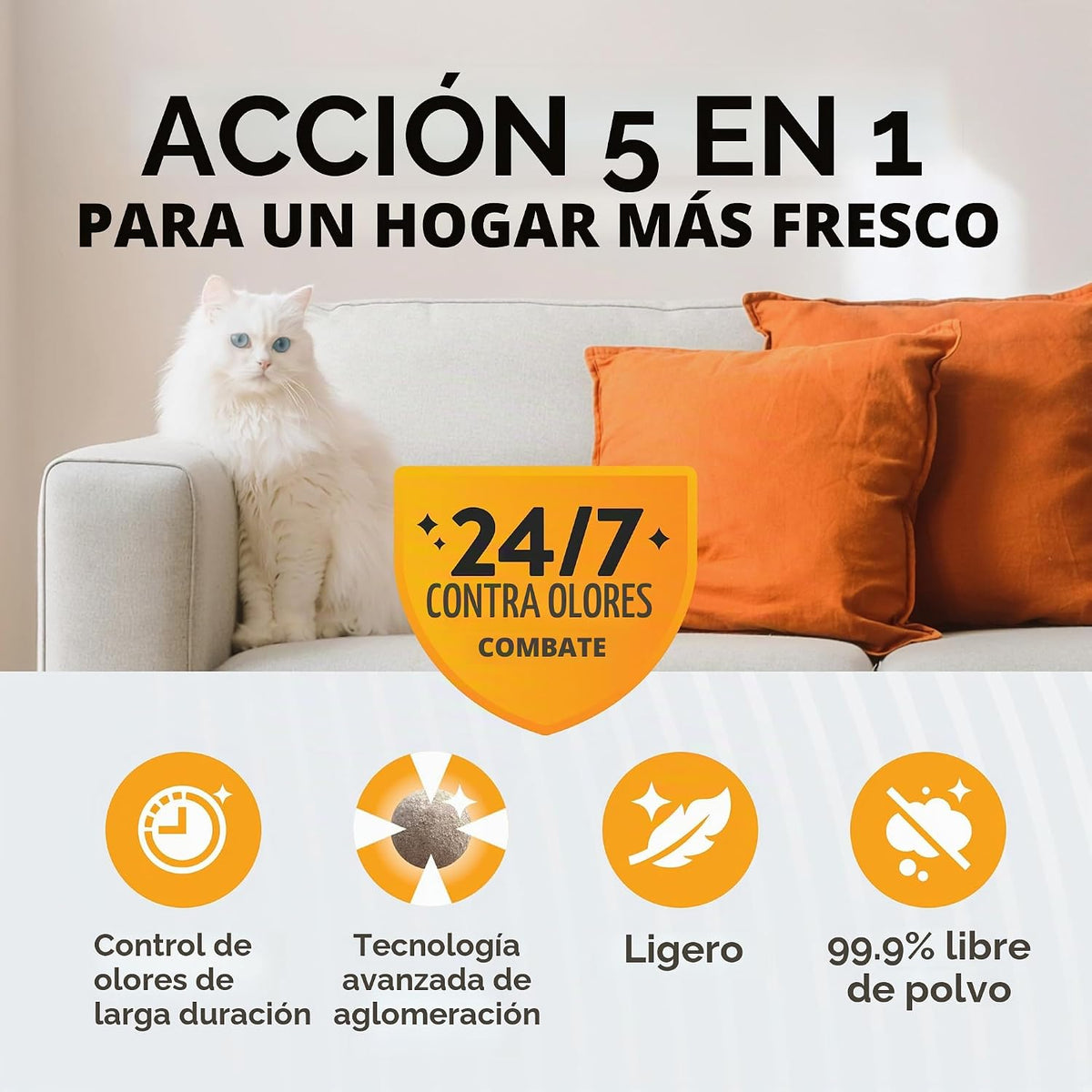 ARM &amp; Hammer Hardball Arena Ligera de Platino Multi-Gato Aglome...