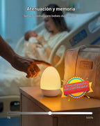 FULNIX Luz de huevo para guardería, control táctil para cuidado de...