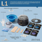 Lifestance Kit completo de depilación para el hogar, calentador de...