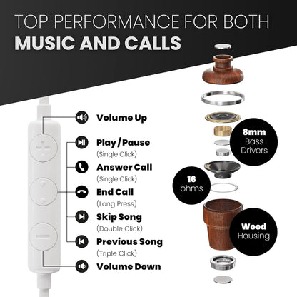 Symphonized Auriculares para iPhone, sonido de graves profundos con...