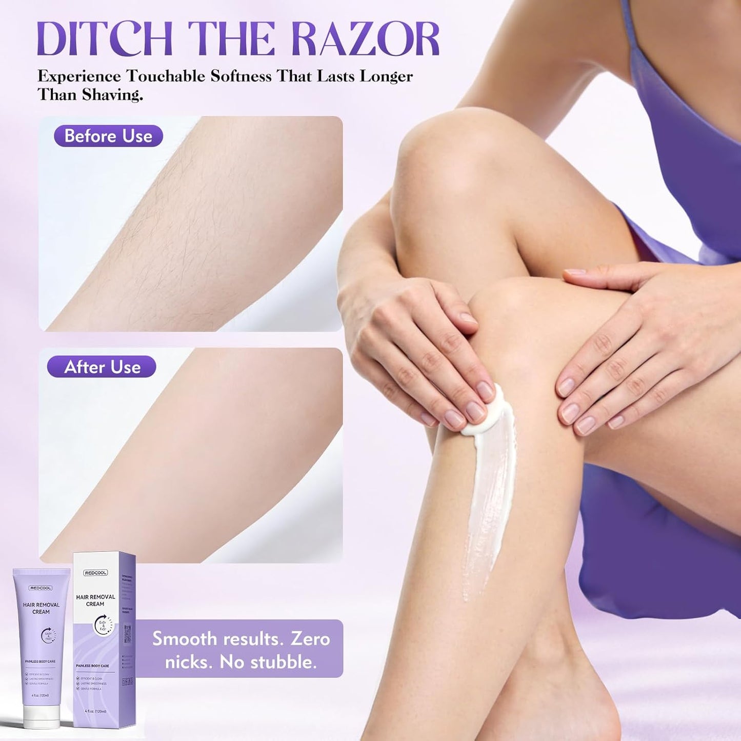 Crema depilatoria corporal y facial para mujeres y hombres, crema d...