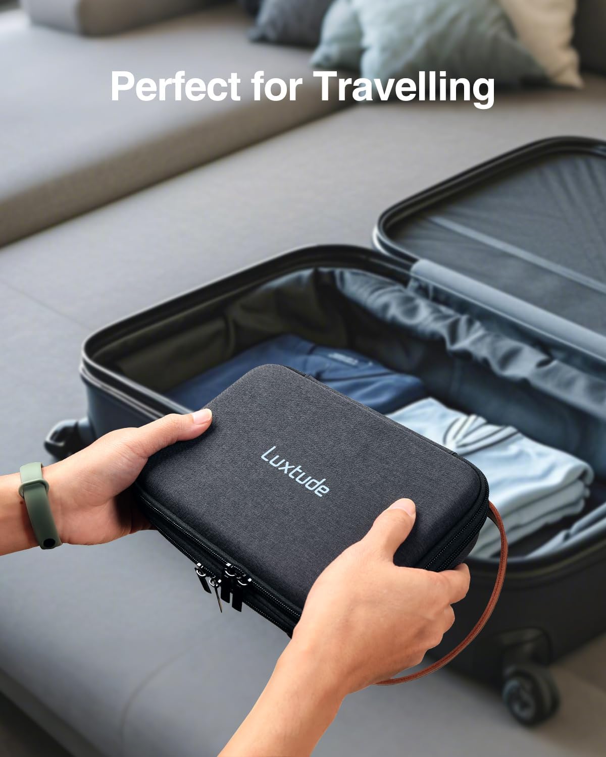 Luxtude Estuche organizador de viaje, organizador de artículos elec...