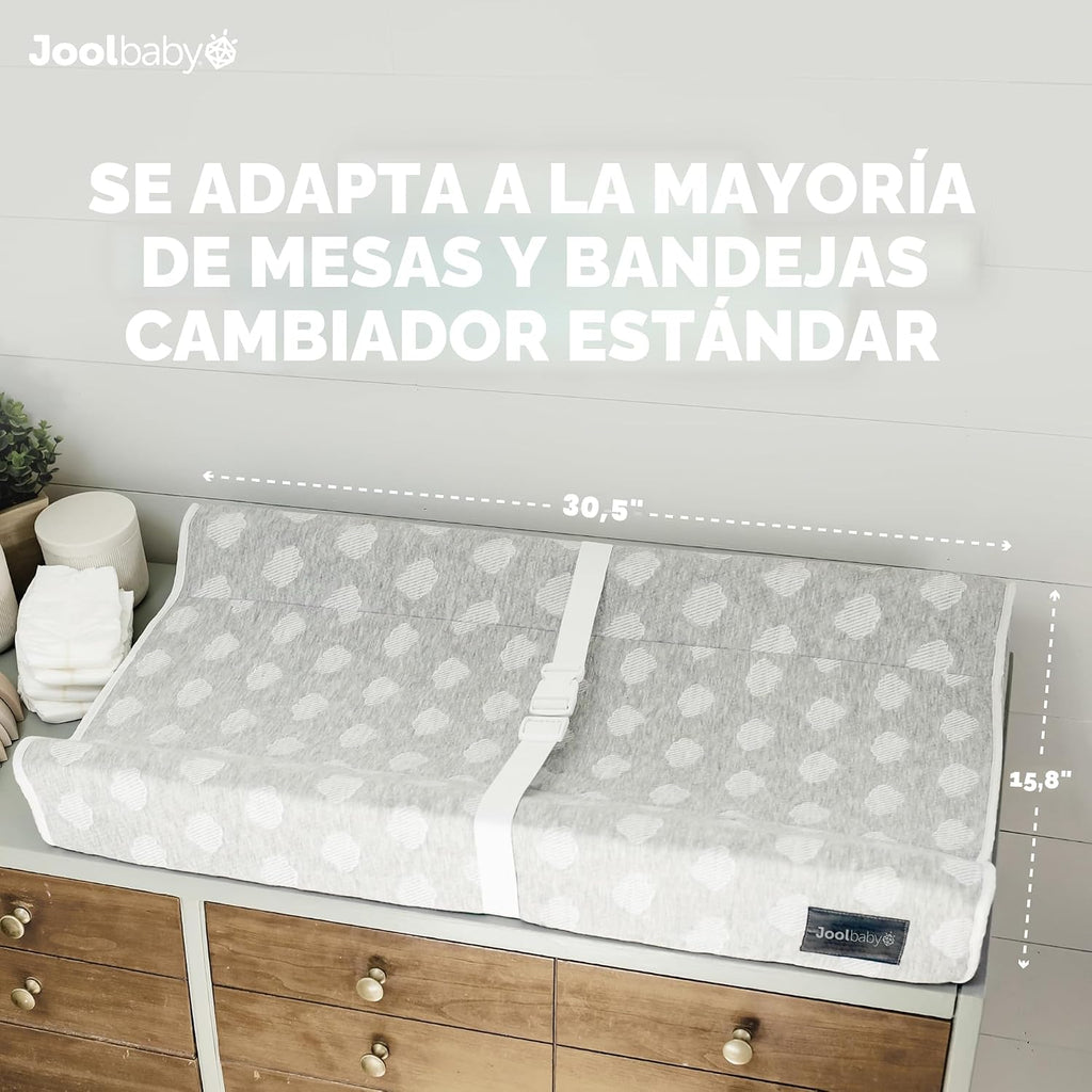 Jool Baby Serenity Almohadilla de Cambio Suave + Funda Lavable, Ant...