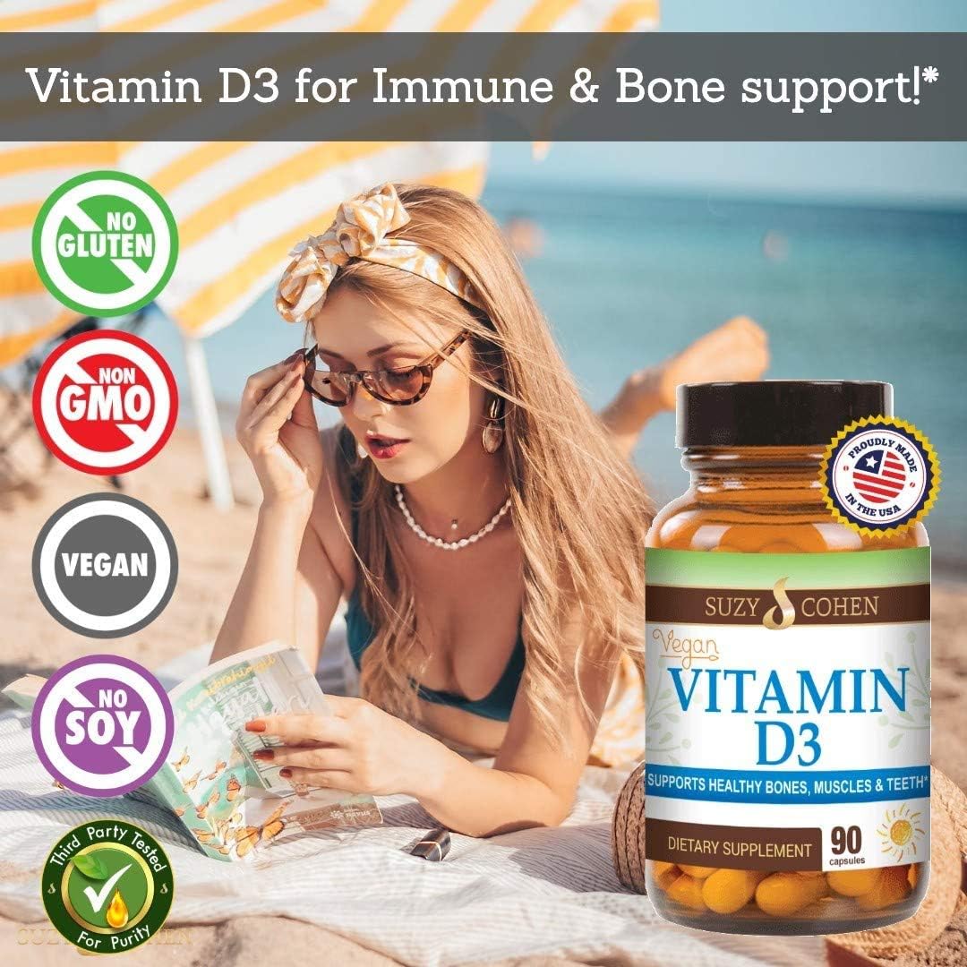 Script Essentials Vitamina D3 vegana de 5,000 UI para una función m...