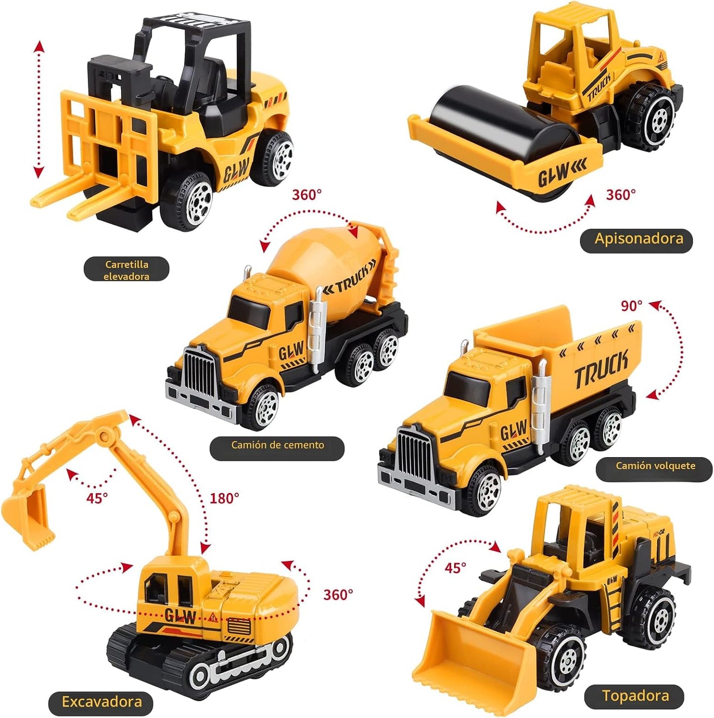 Conjunto de Juguetes de Construcción para Niños, Juego de Camiones...