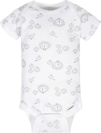Gerber Mamelucos Bodies unisex de manga corta para bebé, paquete de 8