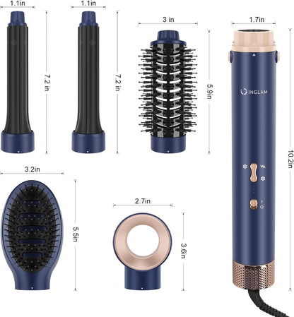 IG INGLAM MegaAIR Styler, cepillo secador de pelo profesional 5 en...
