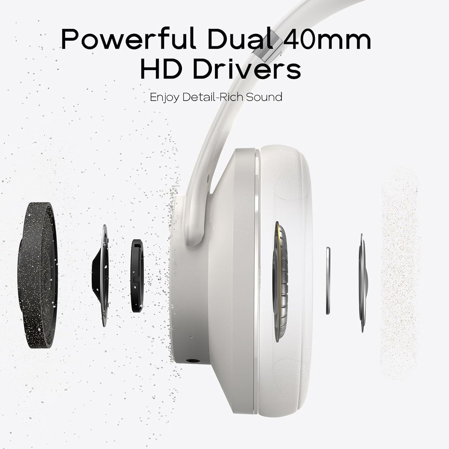 DOQAUS - Auriculares Bluetooth de diadema inalámbricos con 90 horas...