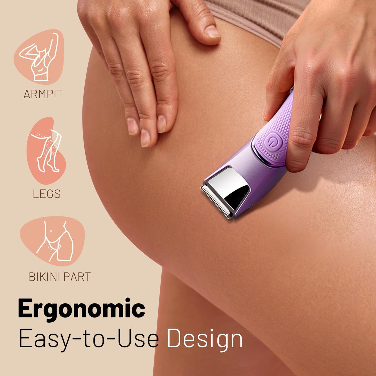 Recortadora de bikini recargable para mujeres: peluquería corporal...