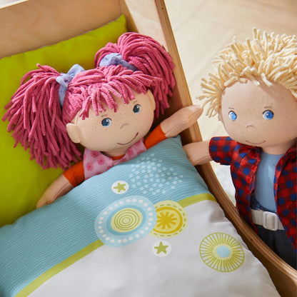 HABA Lilli-Lou Muñeca Blanda de 12 Pulgadas con Cabello Rosa en Col...
