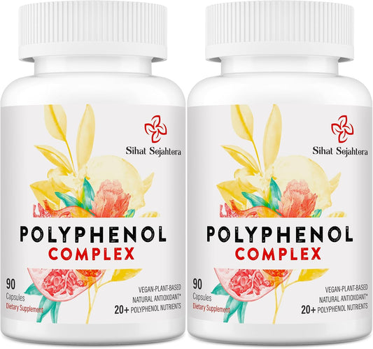 Sihat Sejahtera Suplemento de polifenoles de 67,500 mg, potentes an...