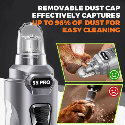 Molinillo de uñas para perros con 2 luces LED, potente, 2 velocidad...