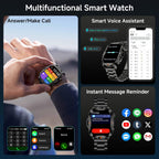 BRUBOSES Reloj inteligente para hombre, respuesta militar, con pant...