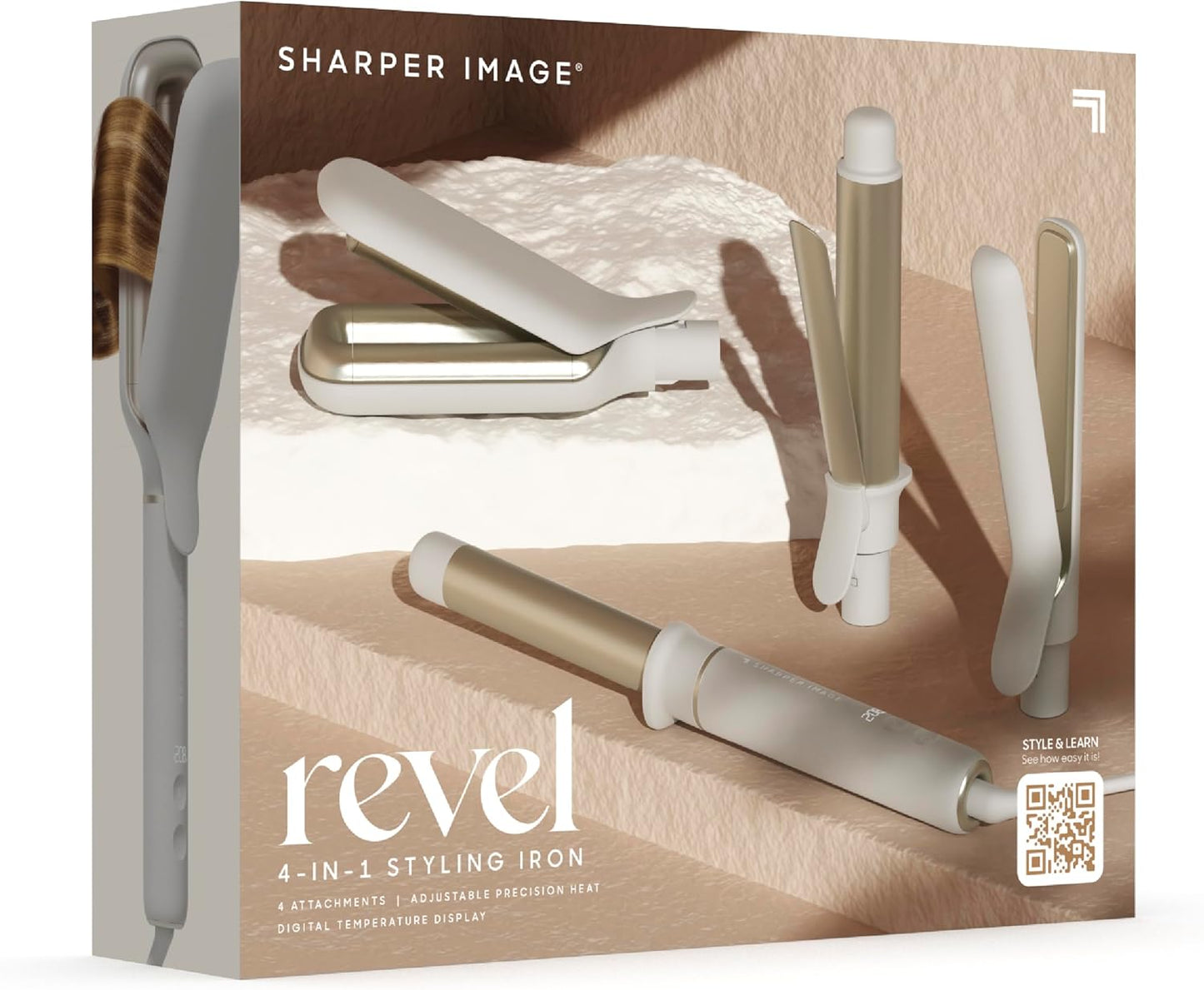 Sharper Image® Revel Plancha de Peinado 4 en 1 |4 Accesorios| Multi...
