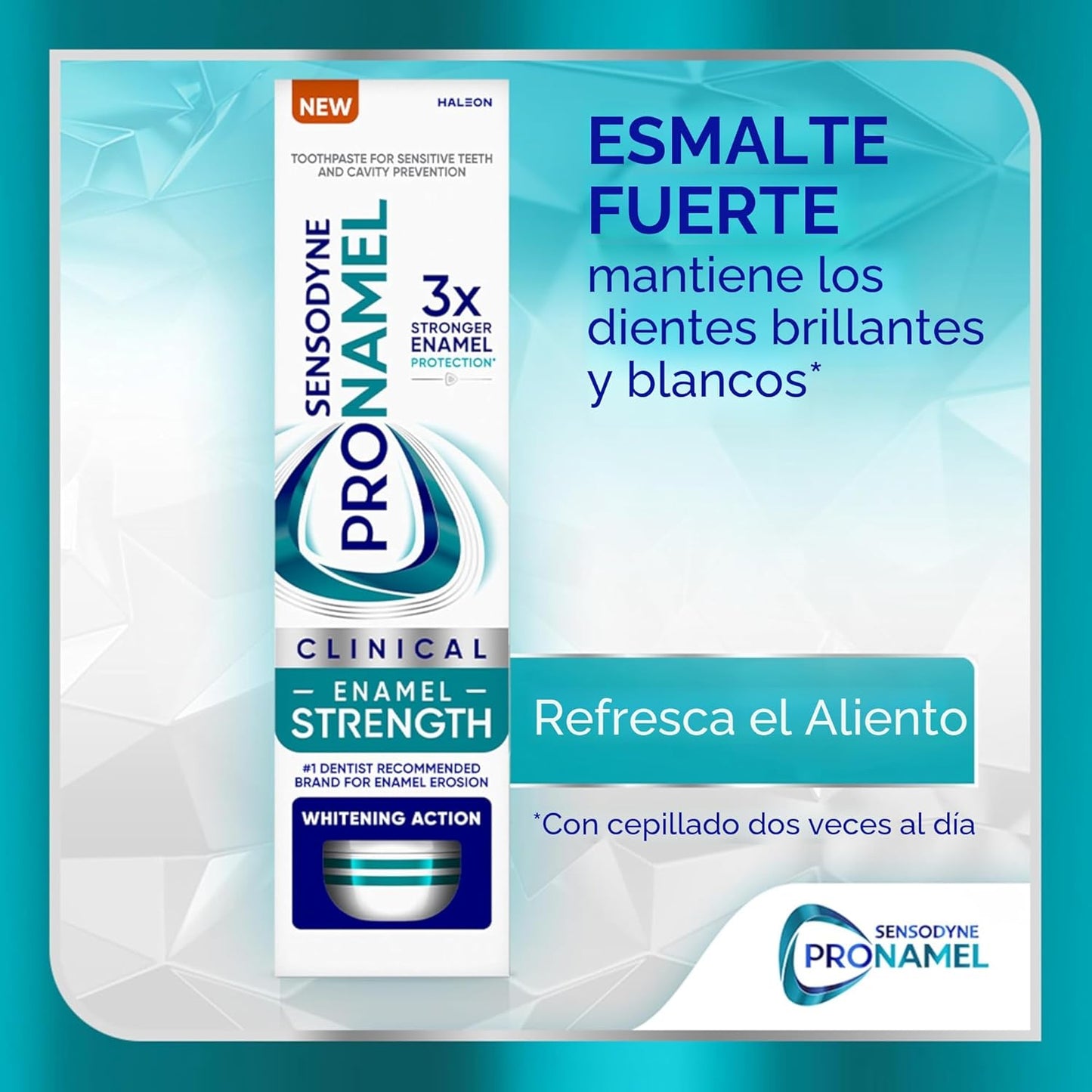Pasta dental Sensodyne Pronamel para fortalecimiento clínico del esmalte, acción blanqueadora, 3.4 oz (paquete de 3)