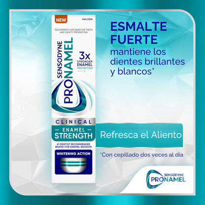 Pasta dental Sensodyne Pronamel para fortalecimiento clínico del esmalte, acción blanqueadora, 3.4 oz (paquete de 3)