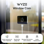 Wyze Cámara de ventana, cámara de seguridad WiFi HD para interiores...