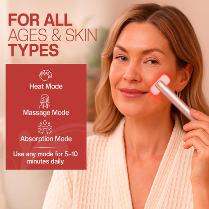 Soulspa Pure Masajeador facial 7 en 1 LED varita de luz roja para c...