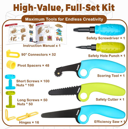 ZLemma Kit de construcción de cartón, juego de construcción para ni...