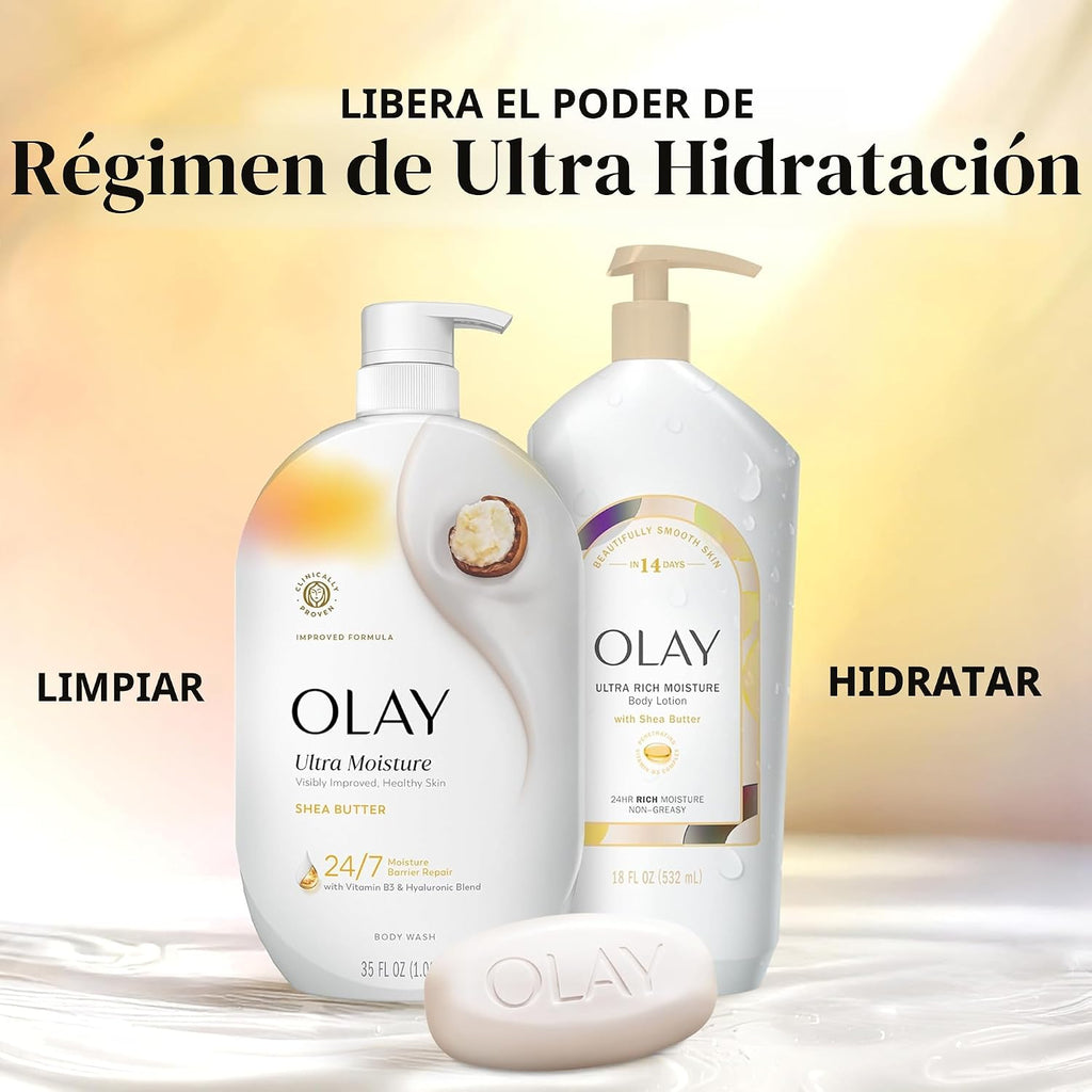 Olay Gel de baño para mujer, ultra humedad, reparación de barrera d...