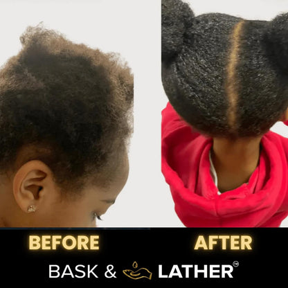 BASK & LATHER Champú para fortalecer el cabello – Fórmula todo natural, pH equilibrado para el crecimiento y reparación del cabello, sin sulfato, sin silicona, sin parabenos, 8 oz