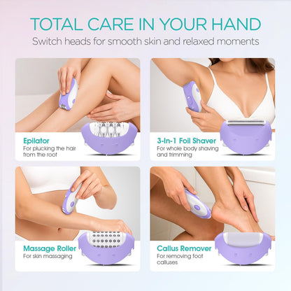 VOGOE Depiladora para mujer, depiladora inalámbrica para mujeres, d...
