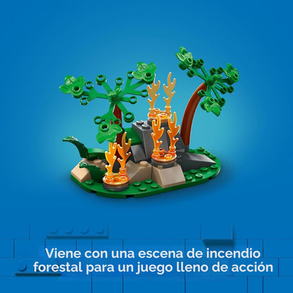LEGO City Avión de Rescate de Bomberos - Juego de Bloques de Construcción para Niños y Niñas, Edades 6+ - Juego de Simulación para Juego de Roles para Niños - Regalo para Navidad - 60413