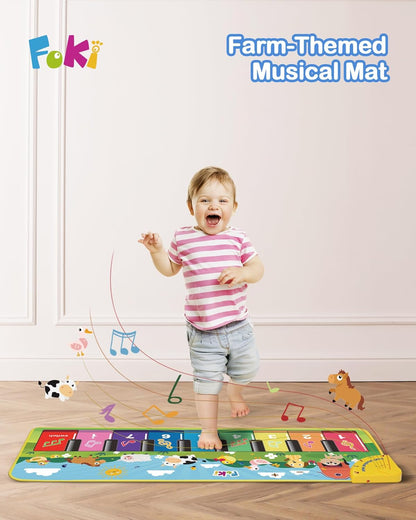 FOKI Tapete de piano de suelo para niños pequeños, juguete educativ...