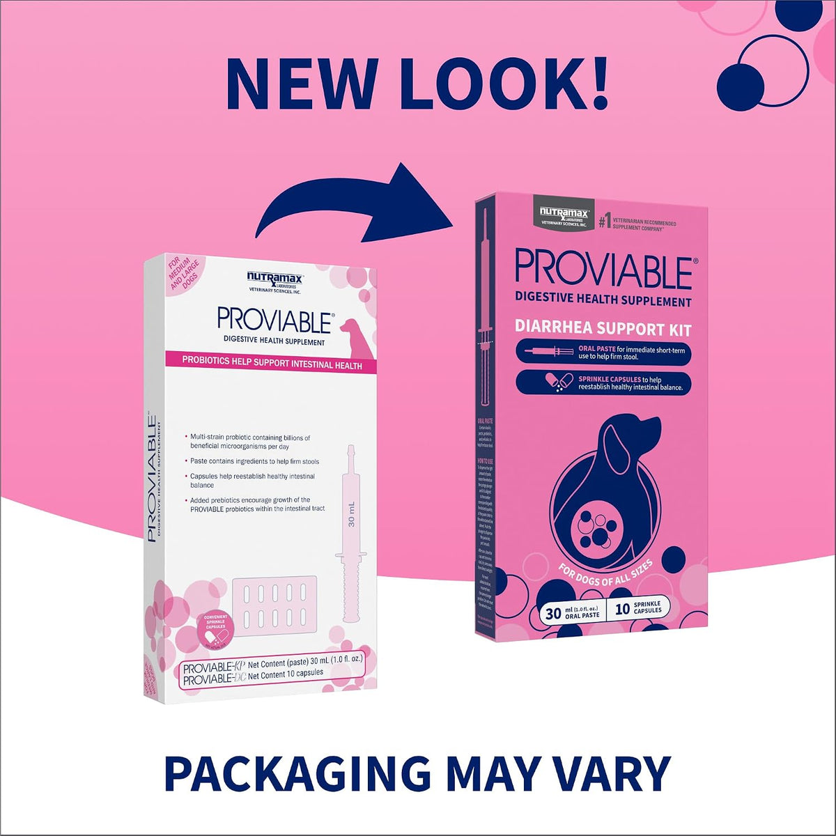 Nutramax Proviable Probióticos para Perros, Kit de Apoyo para la Di...