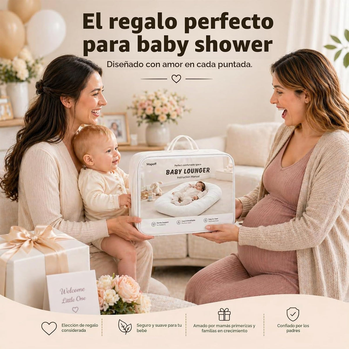 Mapotf Tumbona para recién nacidos de 0 a 24 meses - Baby Essential...