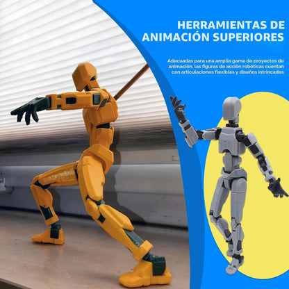 MerryXD T13 Figura de acción 3D, muñeco de ensamblaje completado No...