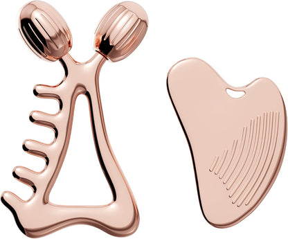 Gua Sha - Juego de herramientas faciales y rodillos faciales, herra...