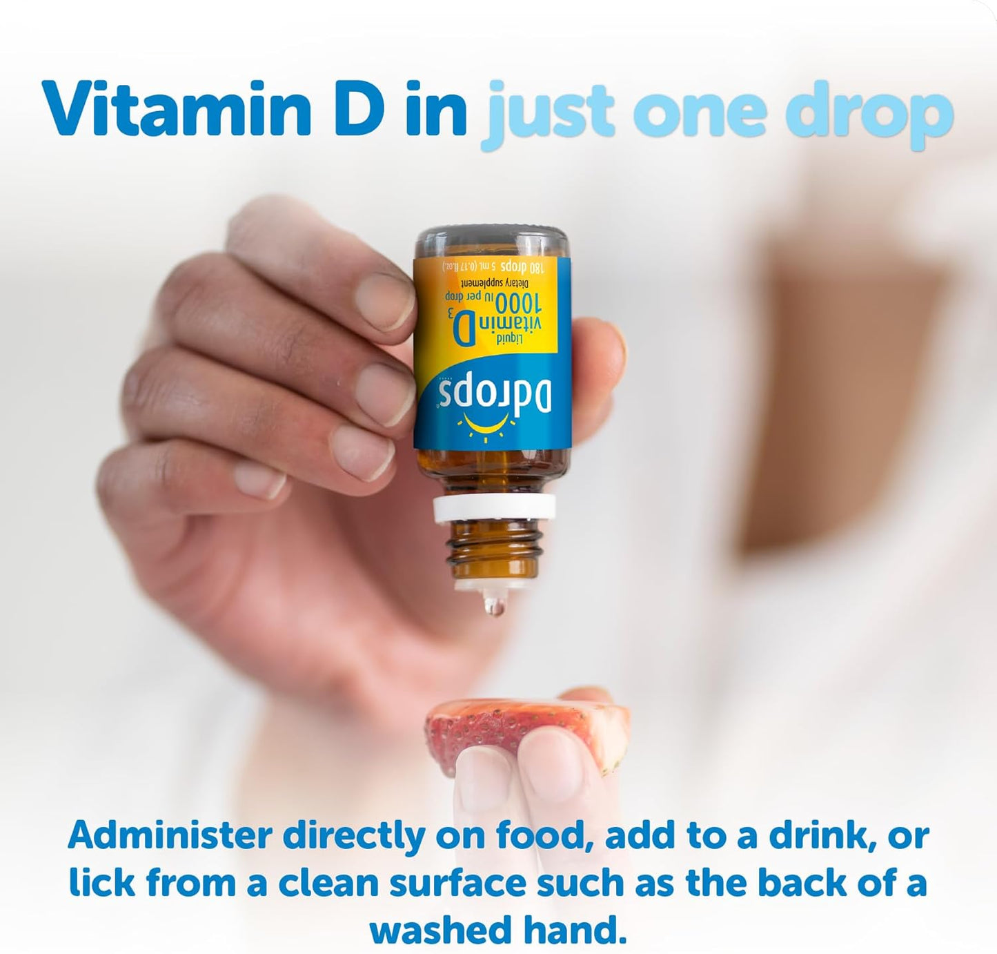 Ddrops Adultos 1000 UI 180 gotas, vitamina D líquida, apoya huesos...