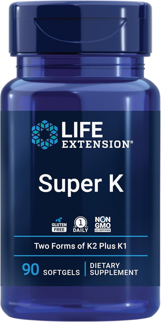 Life Extension Super K, Vitamina K1, Vitamina K2 MK-7, Vitamina K2...