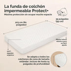 1 funda protectora impermeable de colchón individual de 75 x 39 pul...