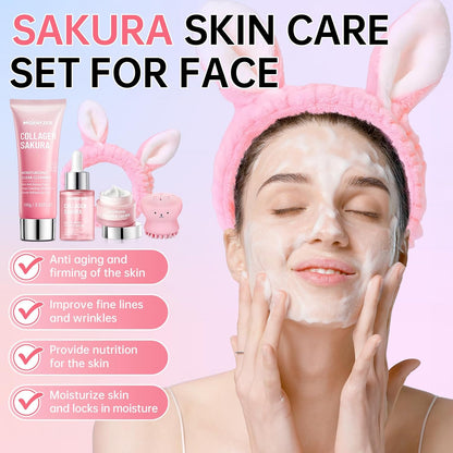 Set de Cuidado de Piel Sakura para Chicas Adolescentes, Juego de Re...