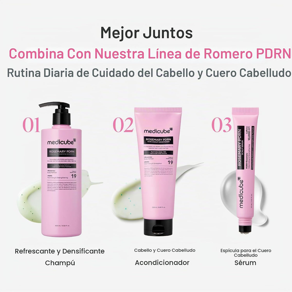 medicube Acondicionador espesante de cuero cabelludo a hebra de rom...