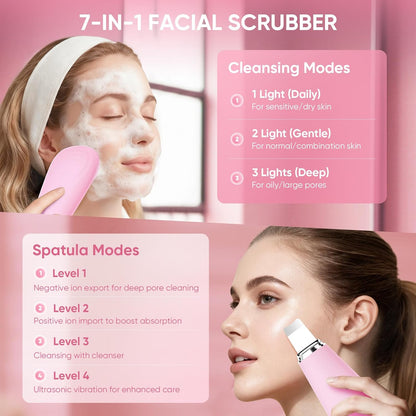 Stepcare Cepillo facial de silicona recargable 2 en 1, cepillo de l...