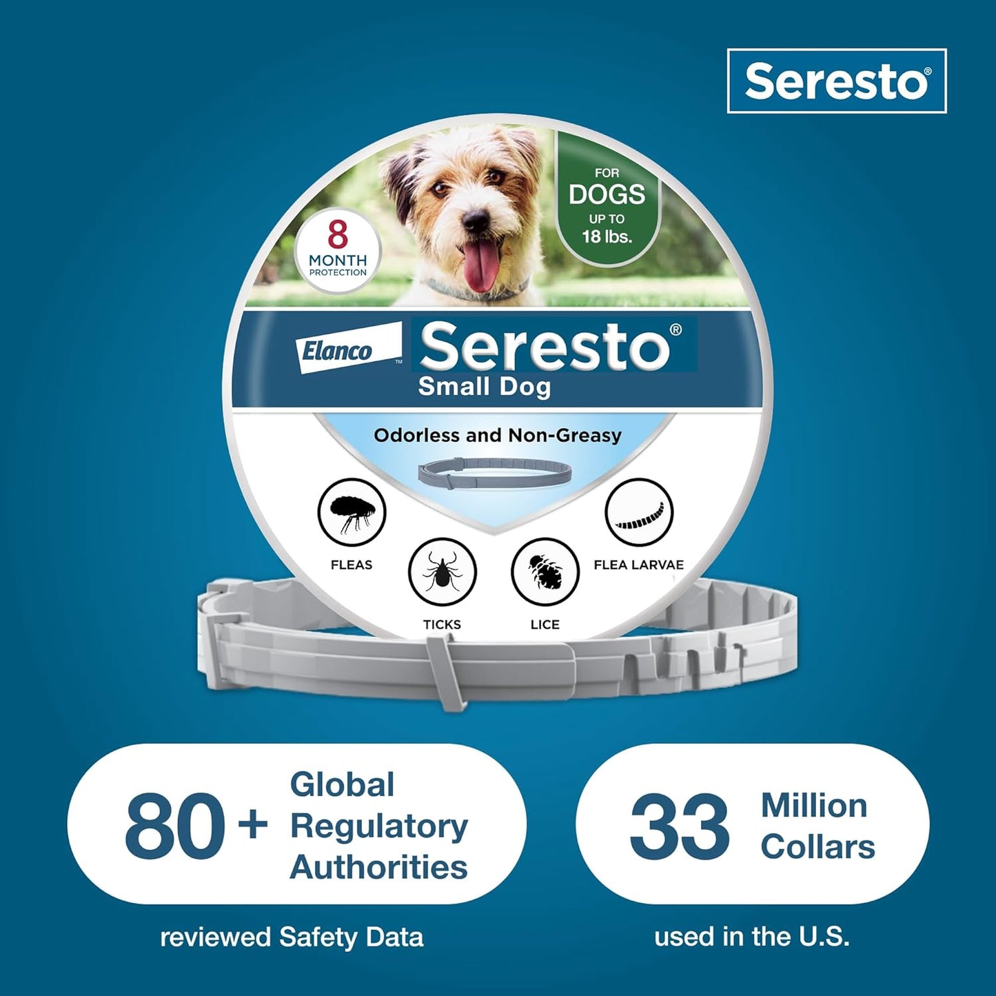 Seresto Collar de pulgas y garrapatas para perros, pulgas de 8 mese...