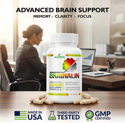 Vitaminas para el cerebro, memoria, atención y concentración. 100 %...