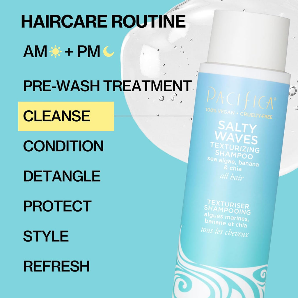 Pacifica Beauty Salty Waves - Champú texturizante + acondicionador...