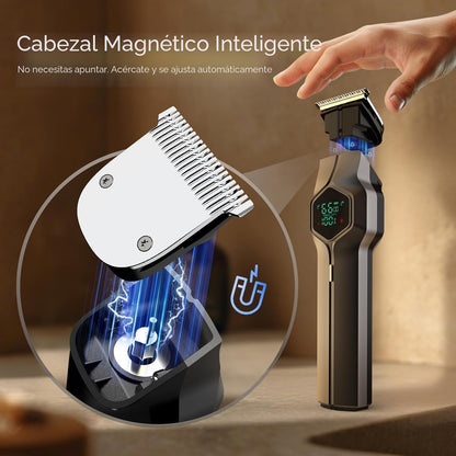 TRIMX - Recortadora de barba para hombres, cabezales magnéticos ree...
