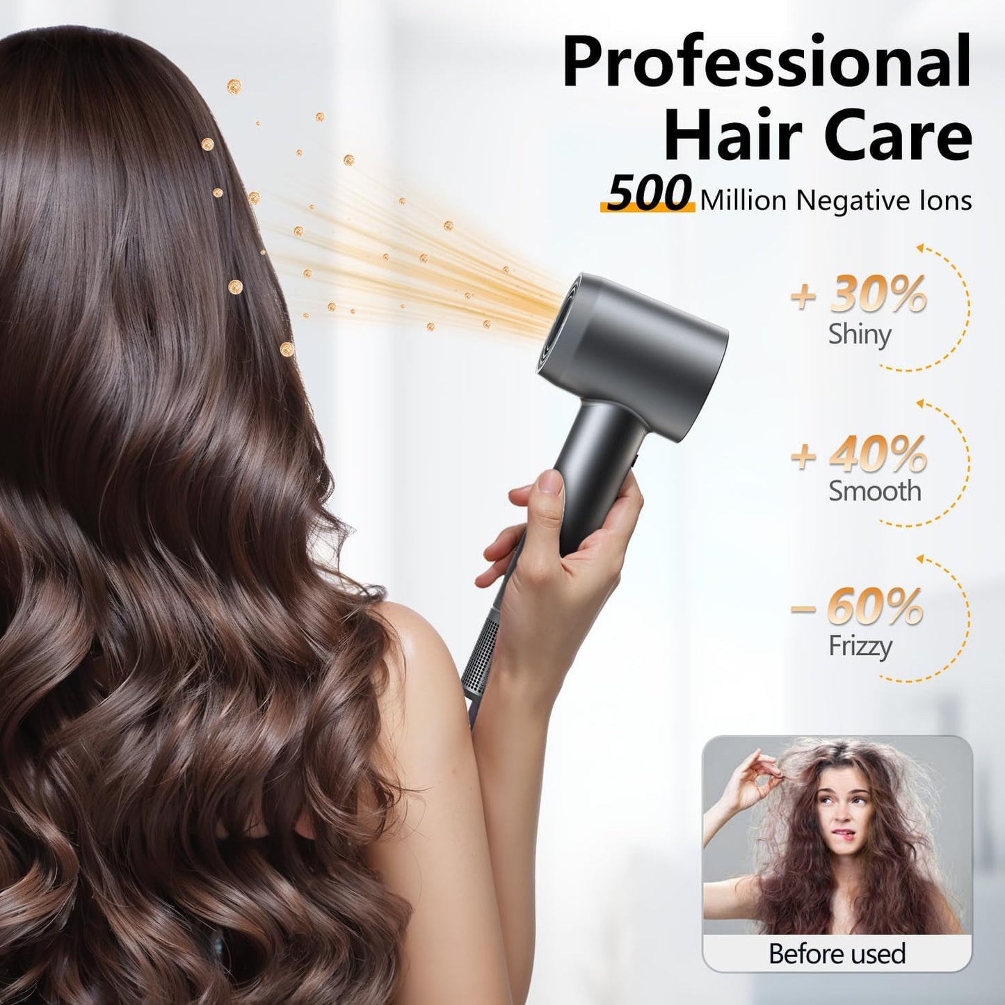Secador de Cabello - Secado Rápido de 1 Minuto, Secador de Alta Vel...