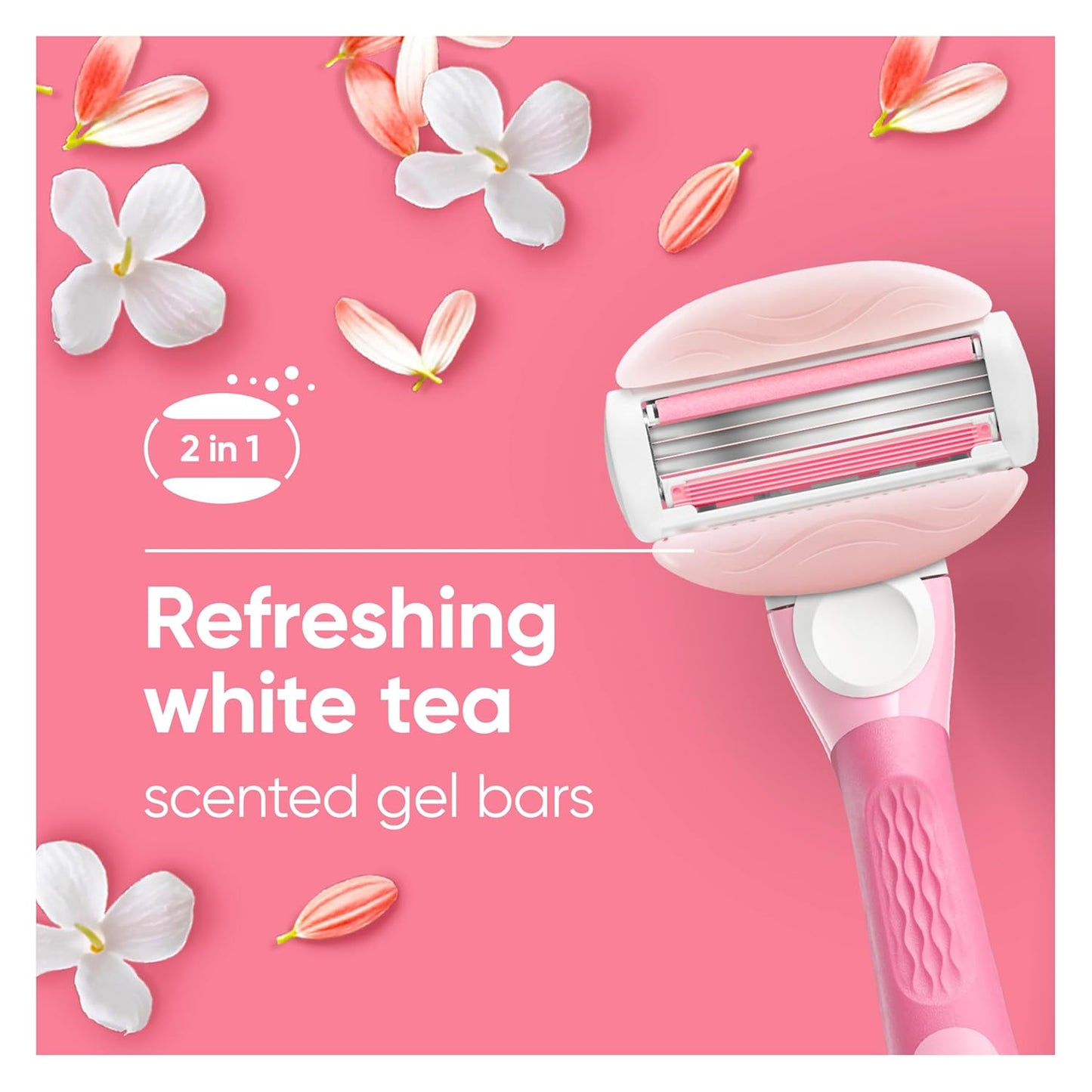 Gillette Venus ComfortGlide White Tea 4 unidades, con Gillette Venus ComfortGlide plus Olay 2 unidades, repuestos de cuchilla de afeitar para mujer
