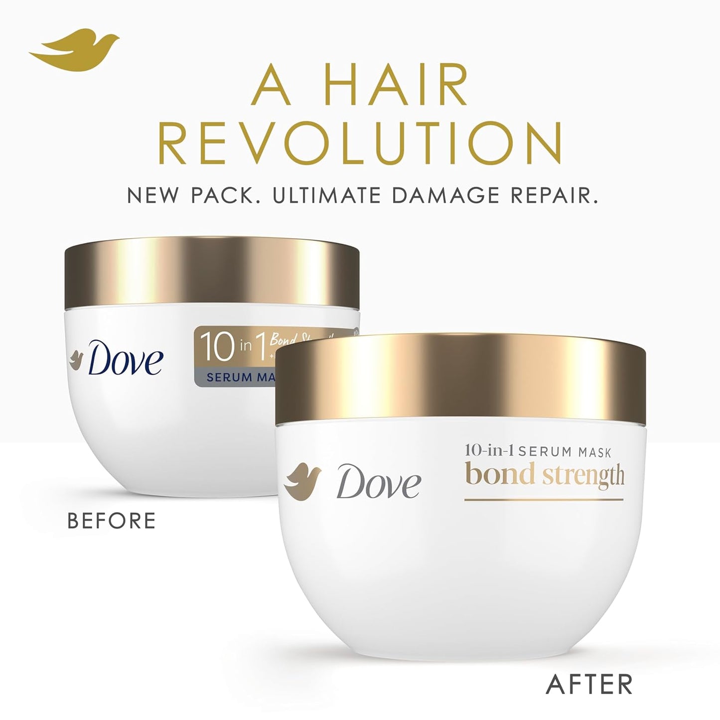 Dove Hair Bond Strength - Máscara de suero 10 en 1 para cabello quí...
