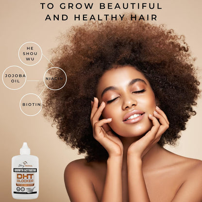 Ebony Medical Hair Support Serum - Fórmula Procapil que bloquea DHT - Fortalece el adelgazamiento del cabello y la salud del cuero cabelludo - Suero liposomal para el cuero cabelludo para un cabello más completo y grueso - 2 onzas líquidas